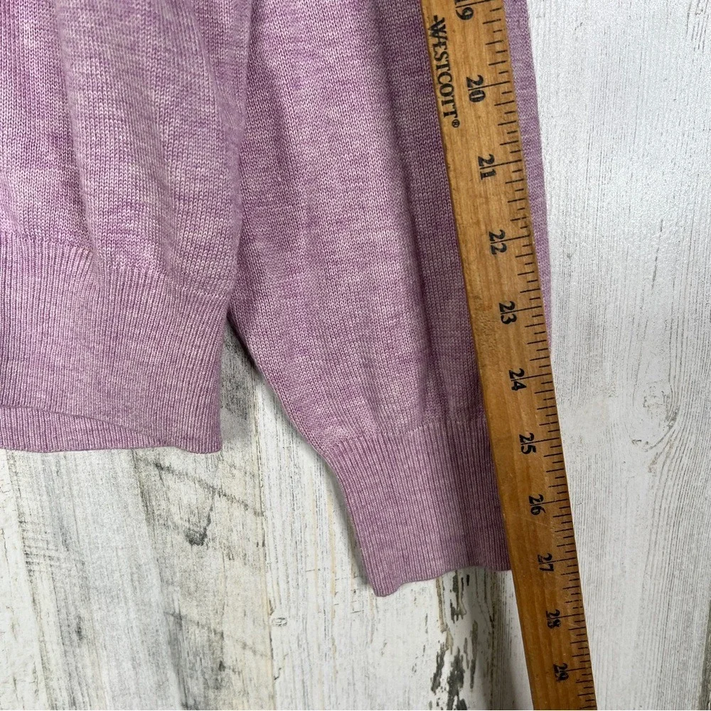 Peter Millar Mens XL Sweater Silk Wool Purple 1/4 Zip‎ Preppy Pullover